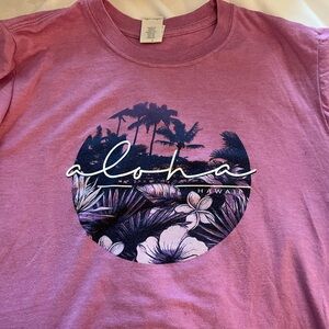 Gildan Softstyle Ring Spun “Aloha” Tee in Pink